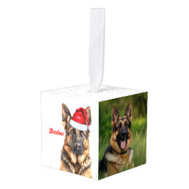 German Shepherd Dog Name Two Photo Christmas Decoratie