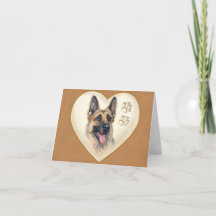 German Shepherd Dog Note Card, Thank you cards