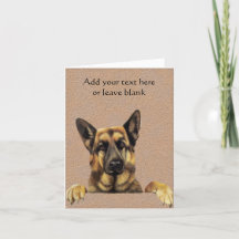 German Shepherd Dog Note Card, Thank you cards