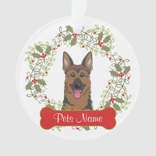 German Shepherd Dog Ornament (voorkant)