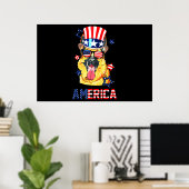German Shepherd Dog Owner 4 e juli Poster (Thuiskantoor)