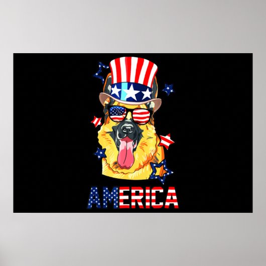 German Shepherd Dog Owner 4 e juli Poster (Voorkant)