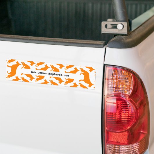 German Shepherd Dog Pattern Bumpersticker (Op Truck)