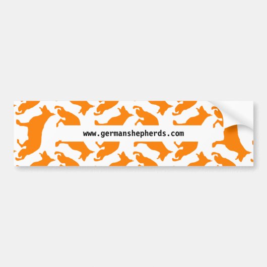 German Shepherd Dog Pattern Bumpersticker (Voorkant)
