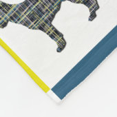 German Shepherd Dog & Paw Print Yellow Grid Fleece Deken (Hoek)