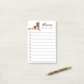 German Shepherd Dog Personalized to do List Post-i Post-it® Notes (Op bureau)