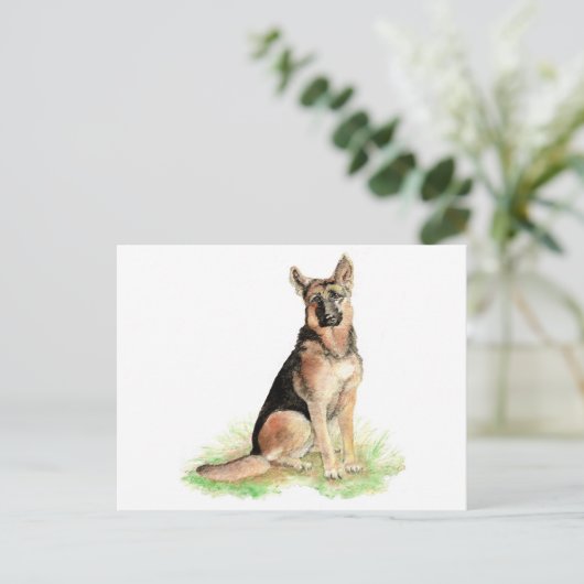 German Shepherd, Dog, Pet, Animal Briefkaart (Staand voorkant)