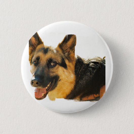 German Shepherd Dog Photo Pin Ronde Button 5,7 Cm (Voorkant)