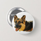German Shepherd Dog Photo Pin Ronde Button 5,7 Cm (Voorkant /achterkant)