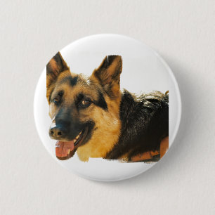 German Shepherd Dog Photo Pin Ronde Button 5,7 Cm