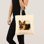 German Shepherd Dog Photo Small Canvas Bag Tote Bag (Voorkant (product))