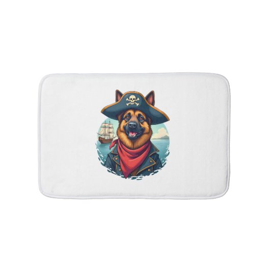 German Shepherd Dog Pirate Copy Badmat (Voorkant)