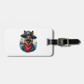 German Shepherd Dog Pirate Copy Bagagelabel (Voorkant horizontaal)