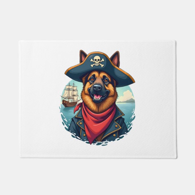 German Shepherd Dog Pirate Copy Deurmat (Voorkant)