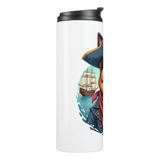 German Shepherd Dog Pirate Copy Thermosbeker (Gedraaid links)