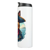 German Shepherd Dog Pirate Copy Thermosbeker (Geroteerd rechts)