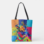 German Shepherd Dog - Pop Art Color splash Tote Bag (Achterkant)