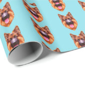 German Shepherd Dog Portrait Cadeaupapier (Rol Hoek)