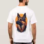 German Shepherd Dog Portrait Graphic T-shirt (Achterkant)