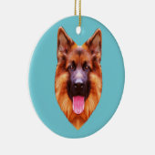 German Shepherd Dog Portrait Keramisch Ornament (Rechts)