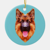 German Shepherd Dog Portrait Keramisch Ornament (Voorkant)