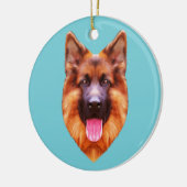 German Shepherd Dog Portrait Keramisch Ornament (Links)
