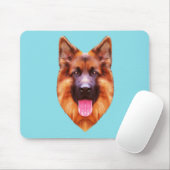 German Shepherd Dog Portrait Muismat (Met muis)
