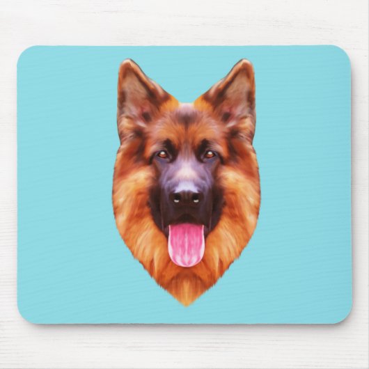 German Shepherd Dog Portrait Muismat (Voorkant)
