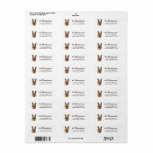 German Shepherd Dog Portrait Return Address Label (Full Sheet)