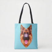 German Shepherd Dog Portrait Tote Bag (Voorkant)