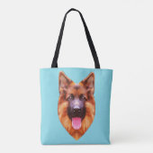 German Shepherd Dog Portrait Tote Bag (Achterkant)