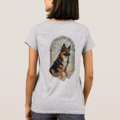 German Shepherd Dog Portrait With Stained Glass T-shirt (Achterkant)