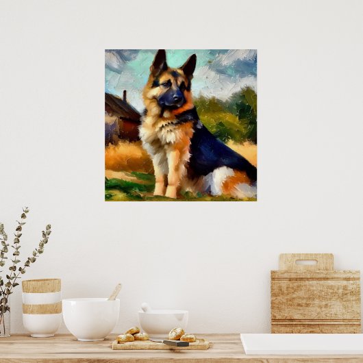 German Shepherd Dog Poster (Keuken)