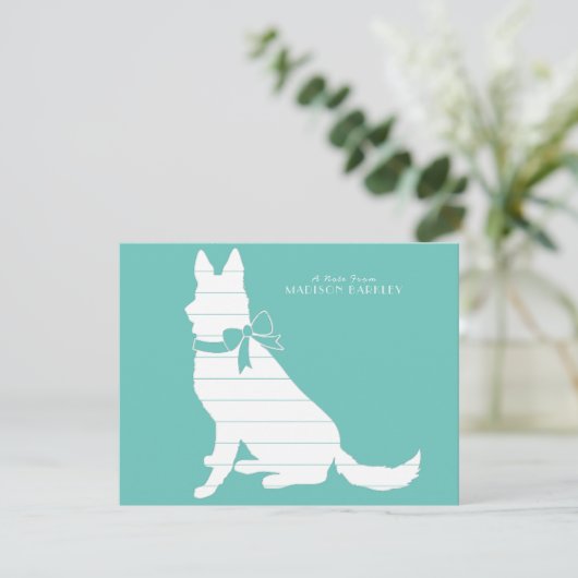 German Shepherd Dog Puppy Bedankkaart (Staand voorkant)