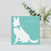 German Shepherd Dog Puppy Bedankkaart (Staand voorkant)