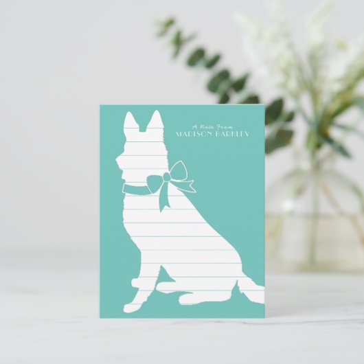 German Shepherd Dog Puppy Bedankkaart (Staand voorkant)