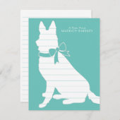 German Shepherd Dog Puppy Bedankkaart (Voorkant / Achterkant)