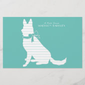 German Shepherd Dog Puppy Briefpapier (Voorkant)