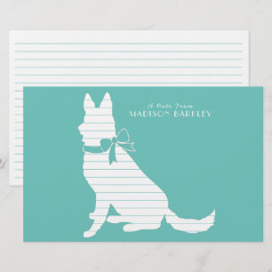 German Shepherd Dog Puppy Briefpapier