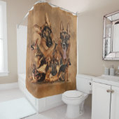 German Shepherd Dog - puppy, jong, volwassen Douchegordijn (In situ)