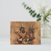 German Shepherd Dog - puppy, jong, volwassen Feestdagenkaart (Staand voorkant)