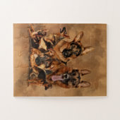German Shepherd Dog - puppy, jong, volwassen Legpuzzel (Horizontaal)