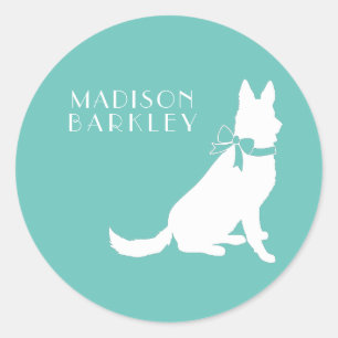 German Shepherd Dog Puppy Ronde Sticker
