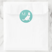 German Shepherd Dog Puppy Ronde Sticker (Tas)