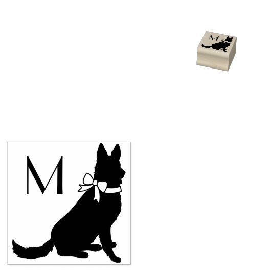 German Shepherd Dog Puppy Rubberstempel (Gestempeld)