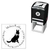 German Shepherd Dog Puppy Zelfinktende Stempel (In situ)
