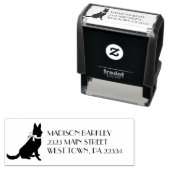 German Shepherd Dog Puppy Zelfinktende Stempel (In situ)