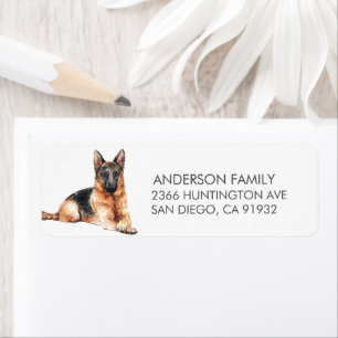German Shepherd Dog Return Label
