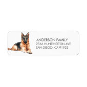 German Shepherd Dog Return Label (Voorkant)