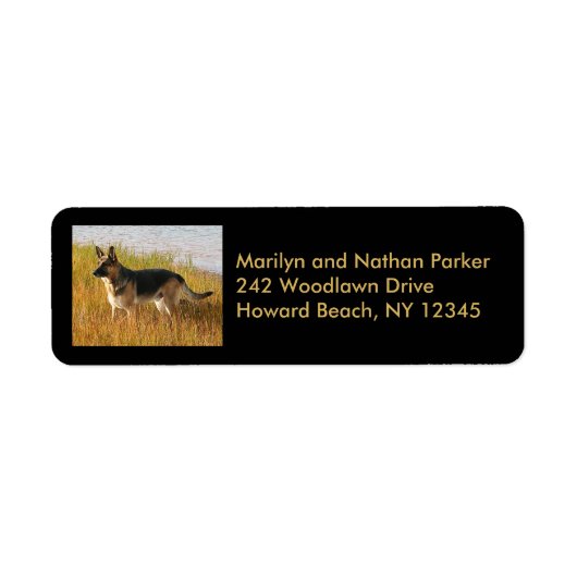 German Shepherd Dog Return Label (Voorkant)